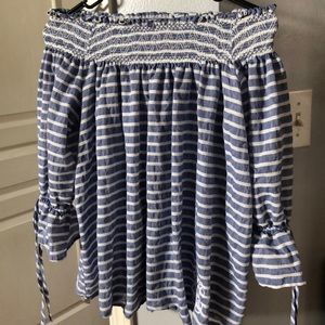 Blue striped blouse